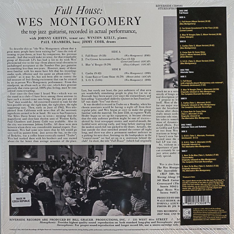 画像2: ウェス・モンゴメリー（g）/THE COMPLETE FULL HOUSE RECORDINGS（3枚組） (2)