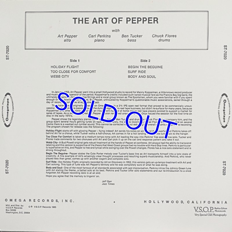 画像2: アート・ペッパー（as）/THE ART OF PEPPER　Vol.1＆II（2枚セット） (2)
