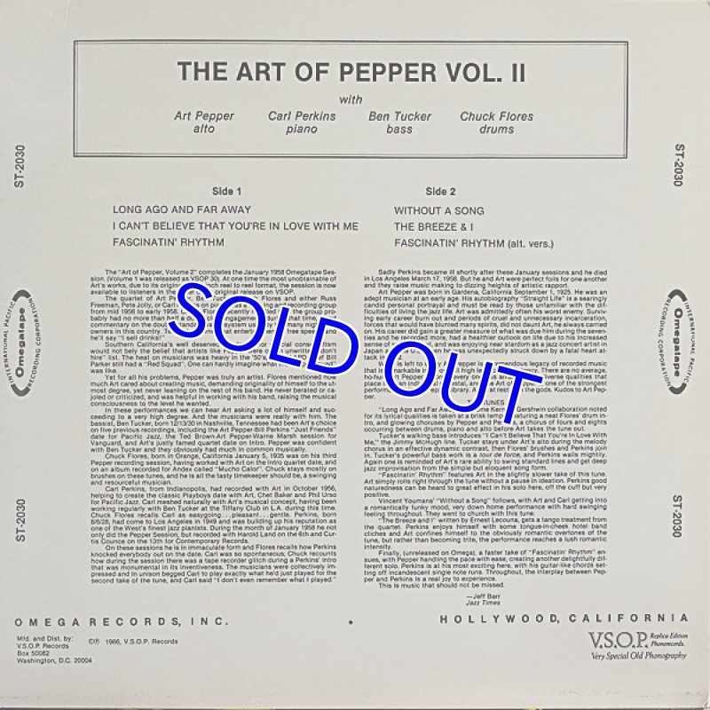 画像5: アート・ペッパー（as）/THE ART OF PEPPER　Vol.1＆II（2枚セット） (5)