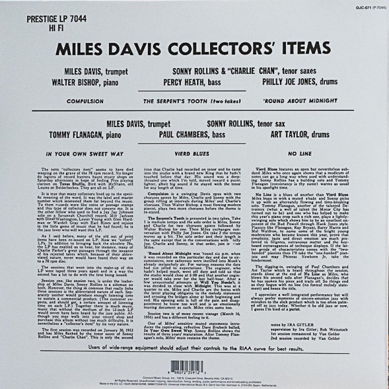 画像2: マイルス・デイヴィス(tp)/COLLECTOR'S ITEMS (2)