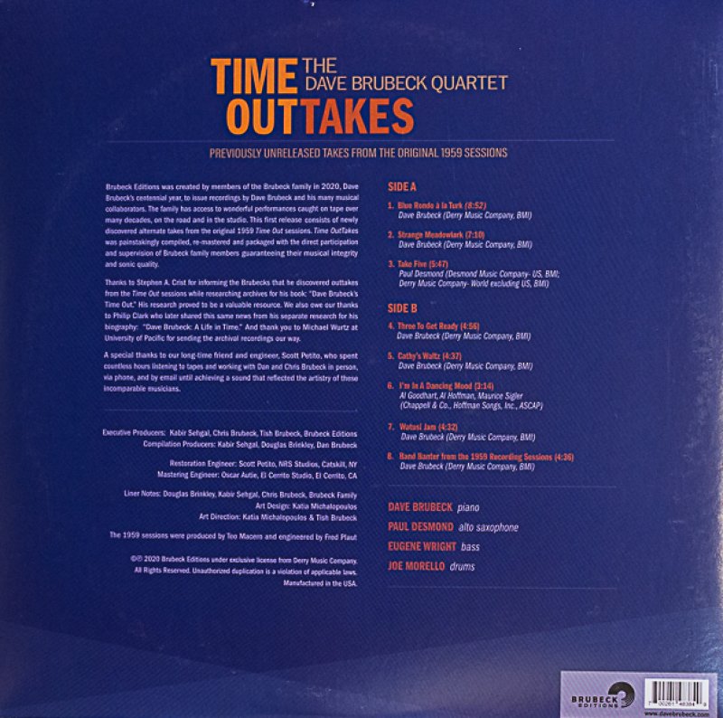 画像2: ザ・デイヴ・ブルーベック・カルテット/TIME OUT TAKES (2)