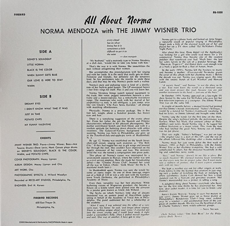 画像2: ノーマ・メンドーサ/オール・アバウト・ノーマ (2)