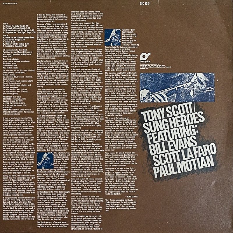 画像2: トニー・スコット（cl）/SUNG HEROES（仏） (2)