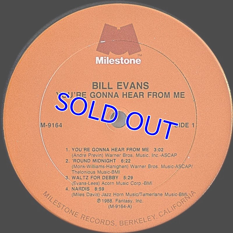 画像3: ビル・エヴァンス/YOU'RE GONNA HEAR FROM ME（US） (3)
