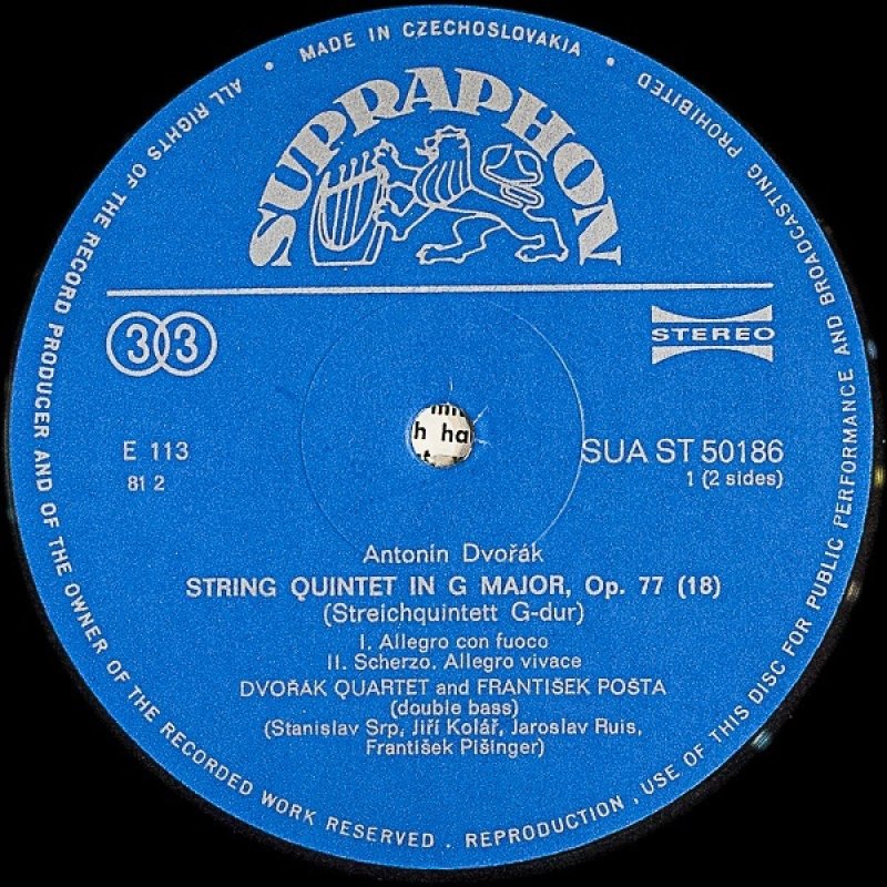 画像3: ドヴォルザーク弦楽四重奏団/ドヴォルザーク:弦楽四重奏曲ト長調作品77 (3)