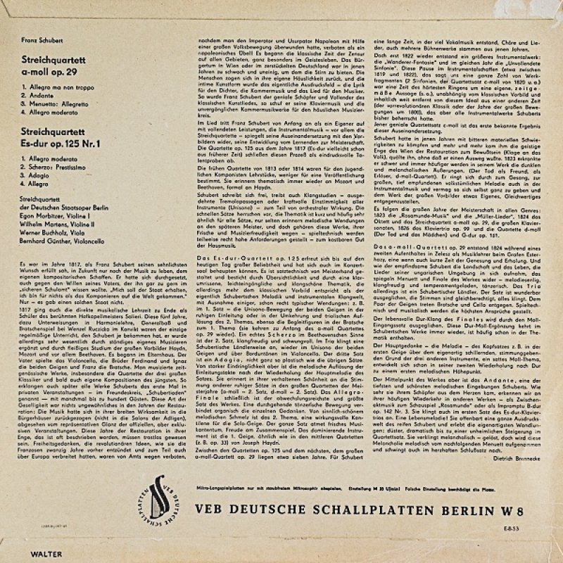 画像2: シュターツカペレ・ベルリン弦楽四重奏団/シューベルト：弦楽四重奏曲第13番ロザムンデ＆第10番 (2)