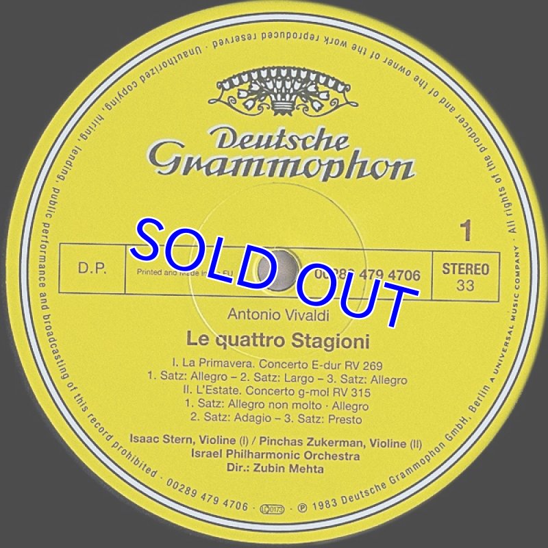 画像3: アイザック・スターン(Vn）他/ヴィヴァルディ:四季ほか (3)