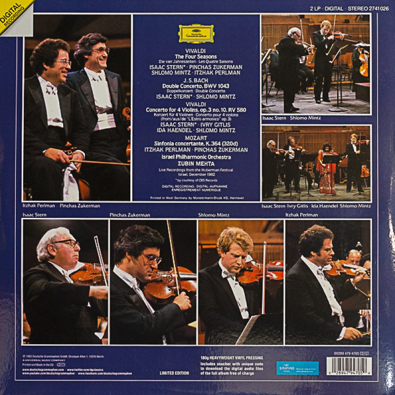 画像2: アイザック・スターン(Vn）他/ヴィヴァルディ:四季ほか (2)