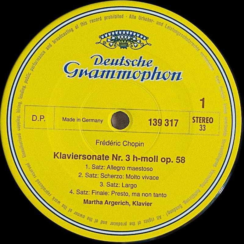 画像3: マルタ・アルゲリッチ（pf）/ショパン： ピアノ・ソナタ第3番作品58 (3)