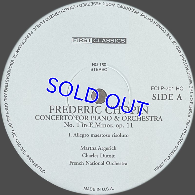 画像3: マルタ・アルゲリッチ（pf）/ショパン：ピアノ協奏曲第1番作品11 (3)