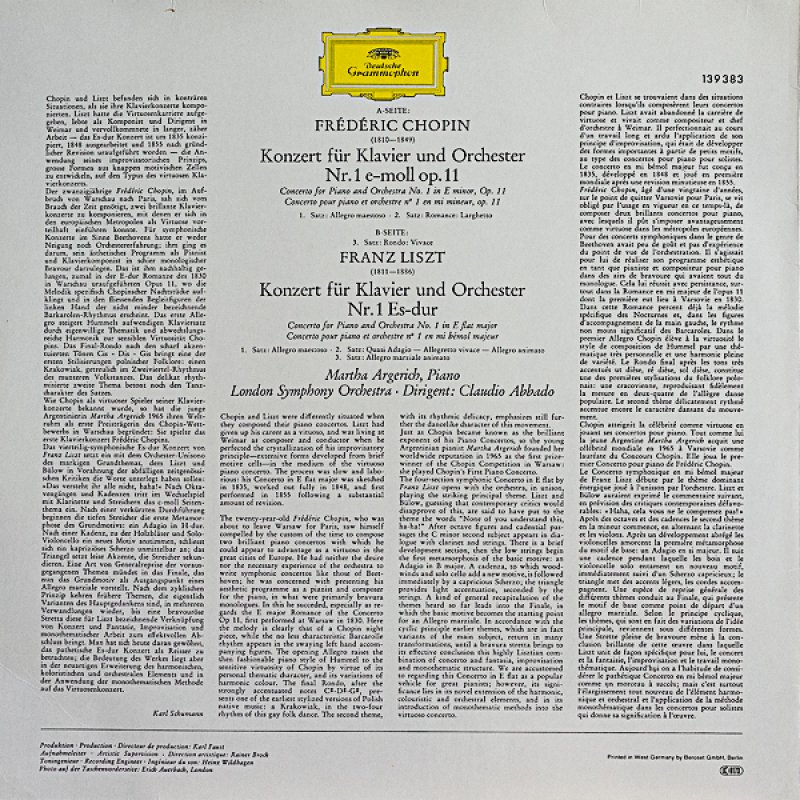 画像2: マルタ・アルゲリッチ（pf）/ショパン：ピアノ協奏曲第1番作品11 (2)