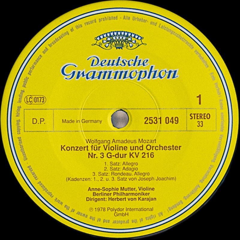 画像3: アンネ・ソフィー・ムター(Vn）/モーツァルト：ヴァイオリン協奏曲第3番ト長調KV216 (3)