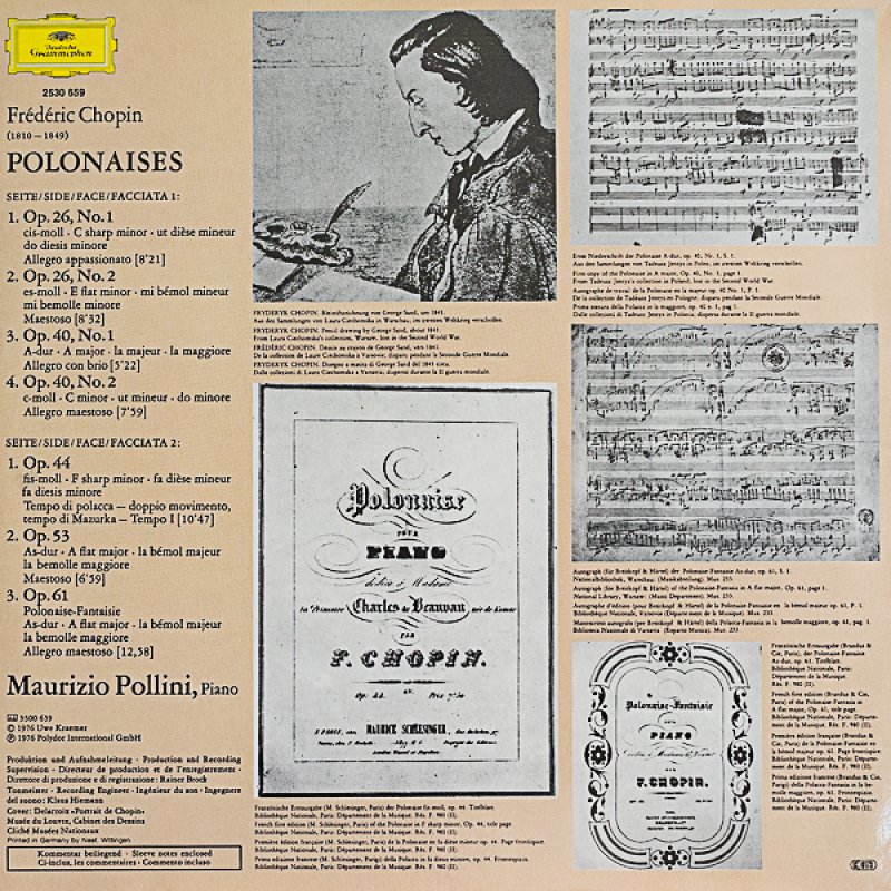 画像2: マウリツィオ・ポリーニ（pf）/ショパン：ポロネーズ集 (2)