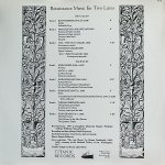 画像2: ロバート・ストリジッチ（Lute）/RENAISSANCE MUSIC FOR TWO LUTE（英盤） (2)