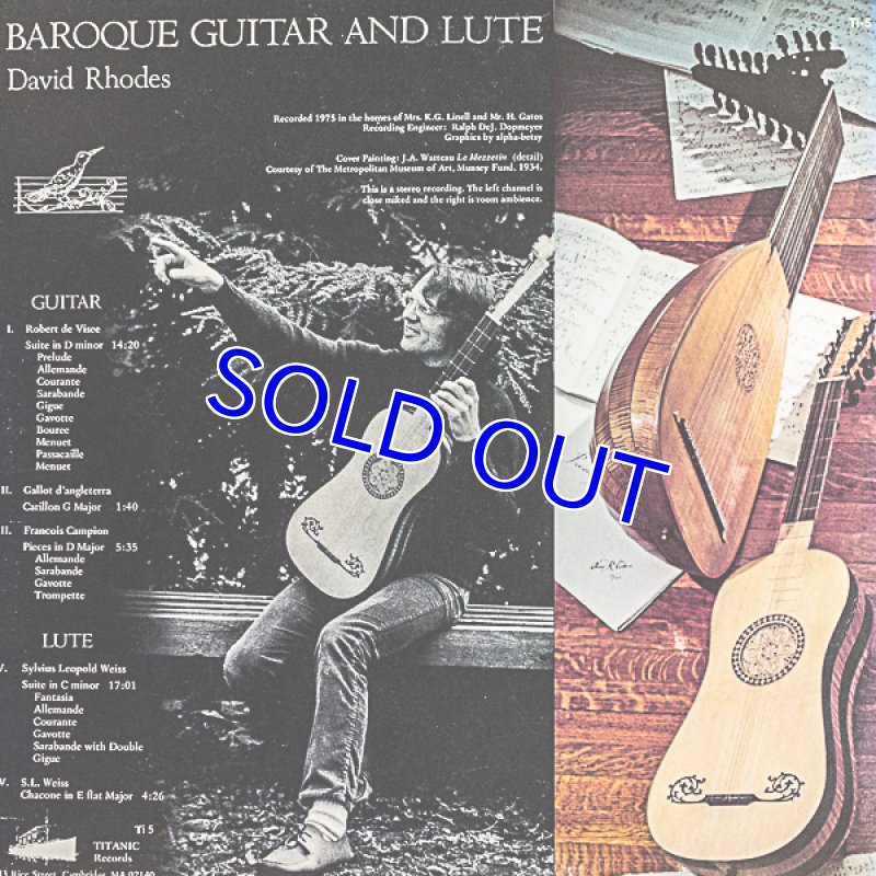 画像2: デヴィット・ローズ（g&Lute）/BAROOUE GUITAR AND LUTE（英盤） (2)
