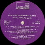 画像4: ミシュエル・ポドルスキ（Lute）/RENAISSANCE DANCES FOR THE LUTE（米盤） (4)