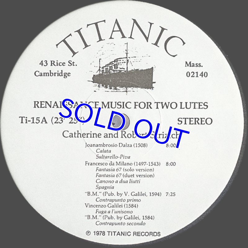 画像4: ロバート・ストリジッチ（Lute）/RENAISSANCE MUSIC FOR TWO LUTE（英盤） (4)