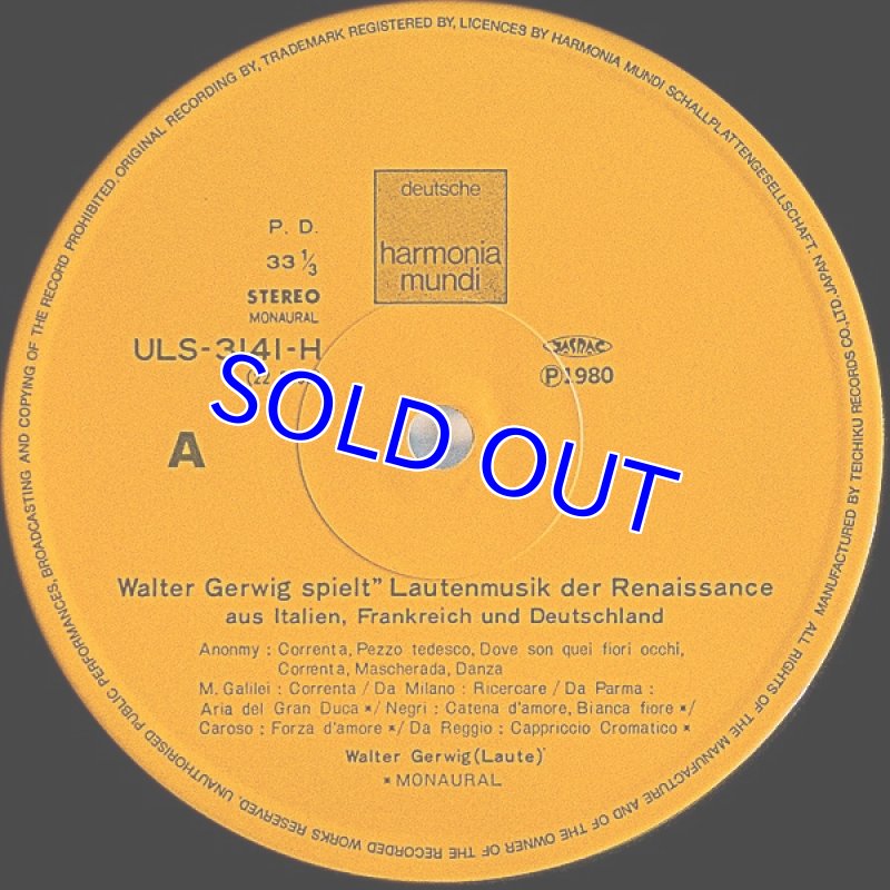 画像4: ヴァルター・ベルヴィッヒ（Lute）/ルネサンス・リュート音楽の魅力 (4)