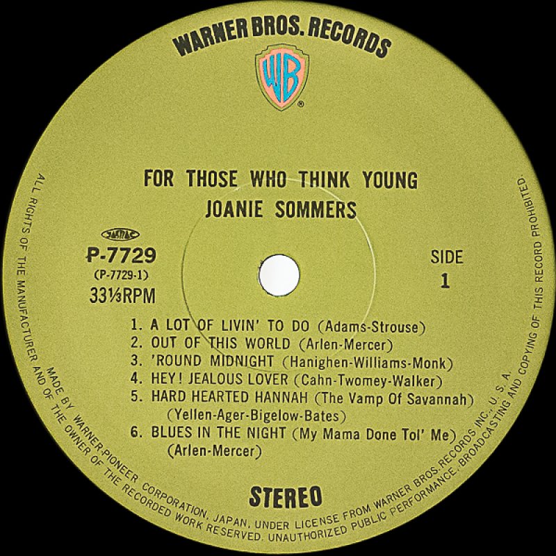 画像3: ジョニー・ソマーズ/フォー・ソーズ・フー・シンク・ヤング (3)