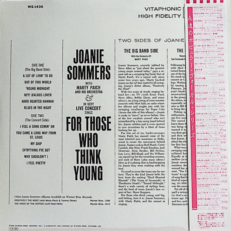 画像2: ジョニー・ソマーズ/フォー・ソーズ・フー・シンク・ヤング (2)