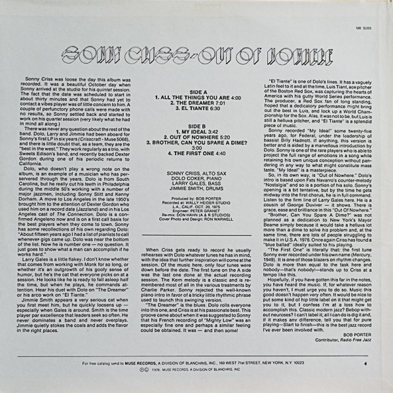 画像2: ソニー・クリス（as）/OUT OF NOWHERE (2)