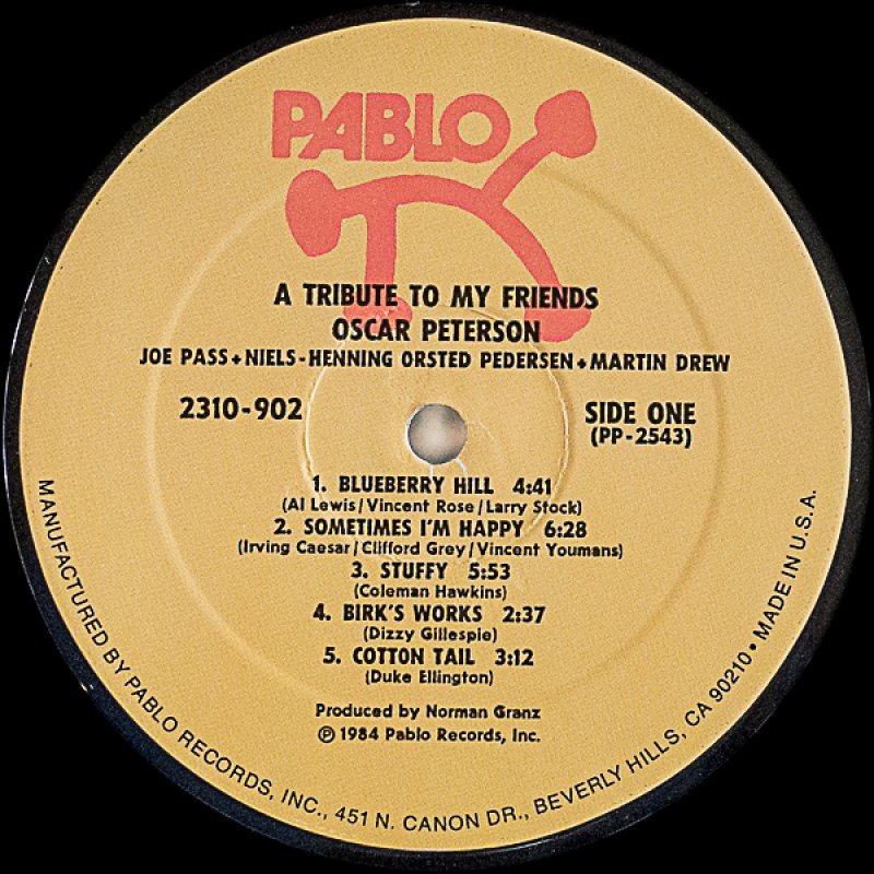 画像3: オスカー・ピーターソン（p）/A TRIBUTE TO MY FRIENDS (3)