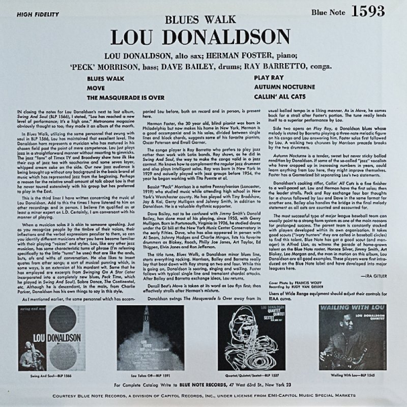 画像2: ルー・ドナルドソン（as）/BLUS WALK (2)
