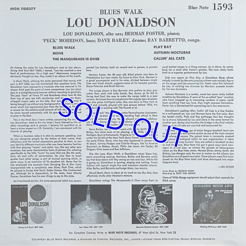 画像2: ルー・ドナルドソン（as）/BLUS WALK (2)