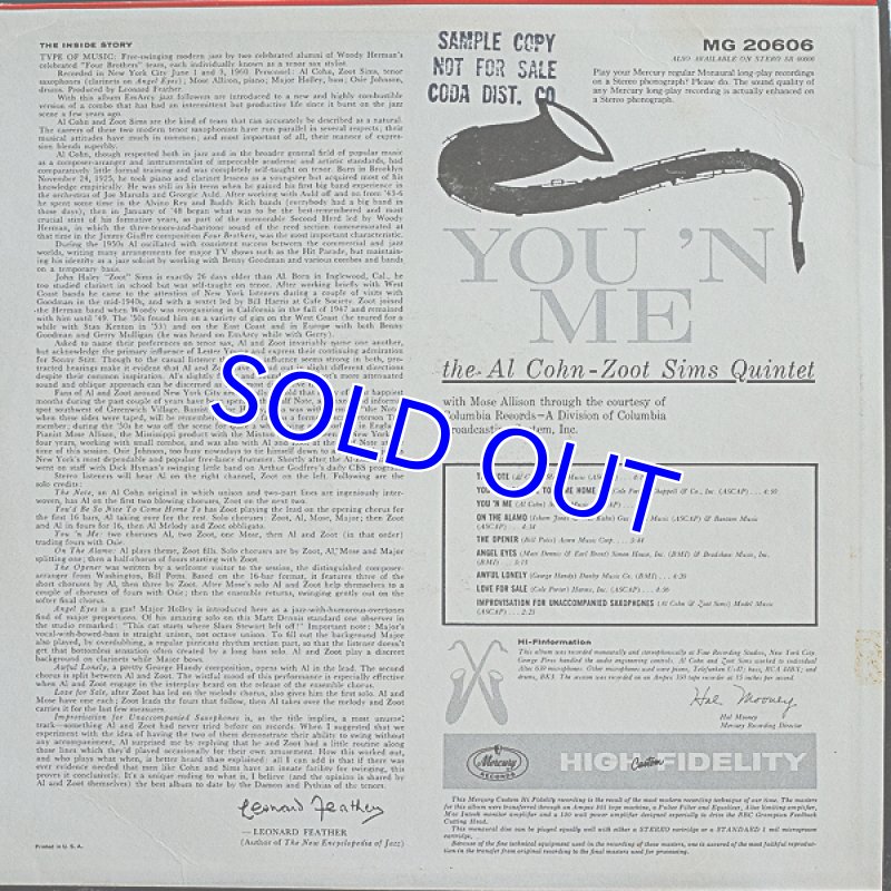 画像2: アル・コーン＆ズート・シムス/YOU 'N ME (2)