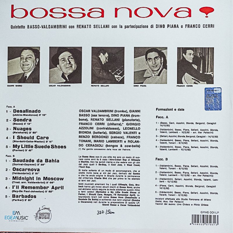 画像2: バッソ・バルダンブリーニ・クインテット/BOSSA NOVA (2)