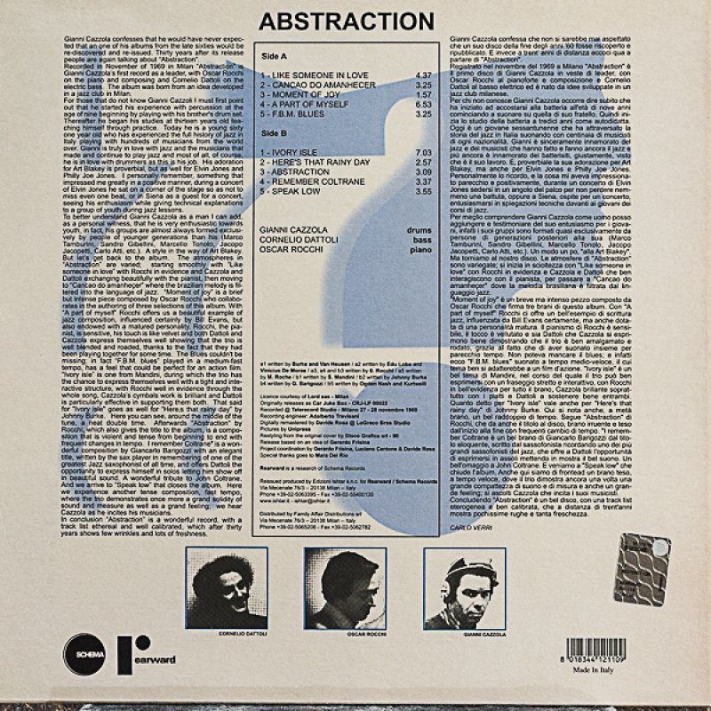 画像2: ジャンニ・カッツォーラ・トリオ/ABSTRACTION (2)