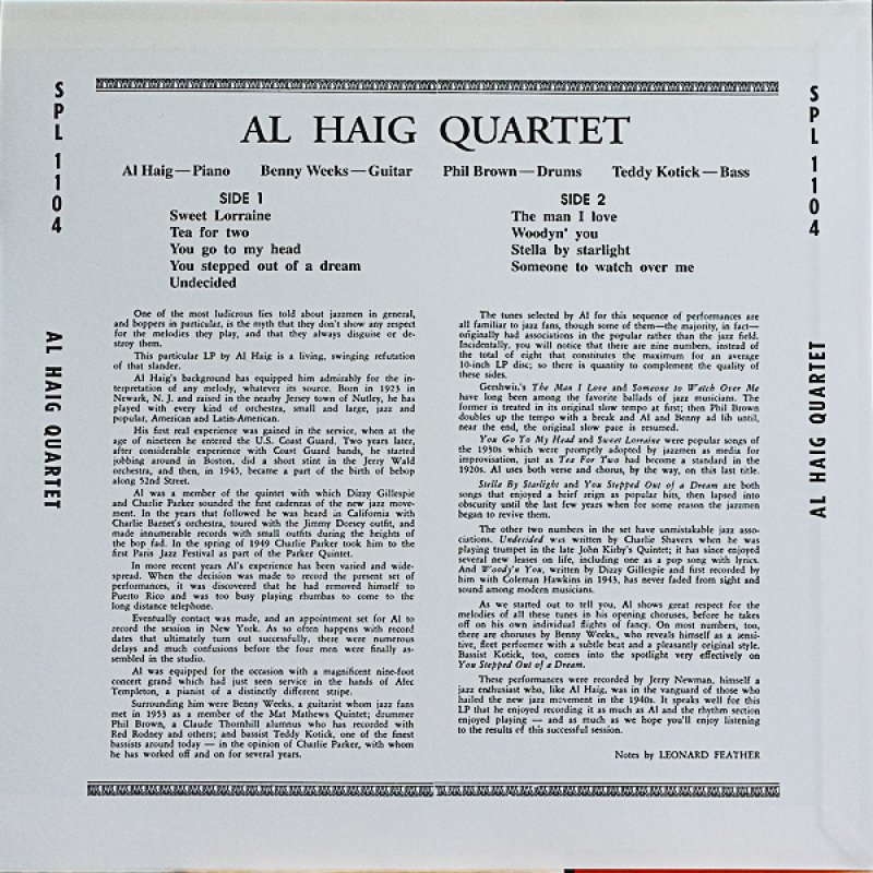 画像3: アル・ヘイグ・カルテット/アル・ヘイグ (3)