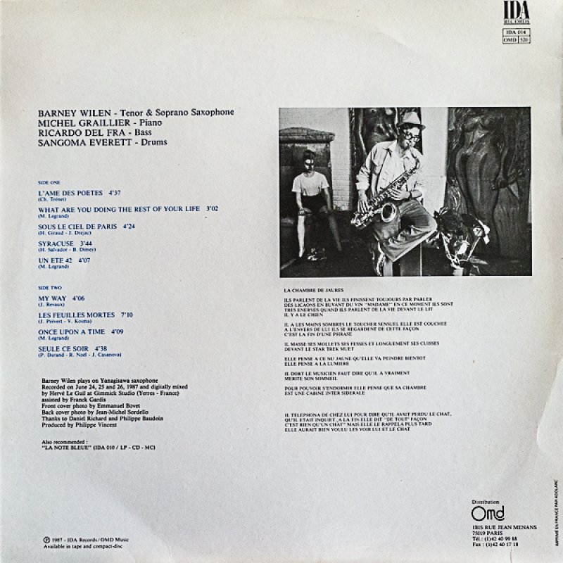 画像2: バルネ・ウィラン（ts）/FRENCH BALLADS (2)