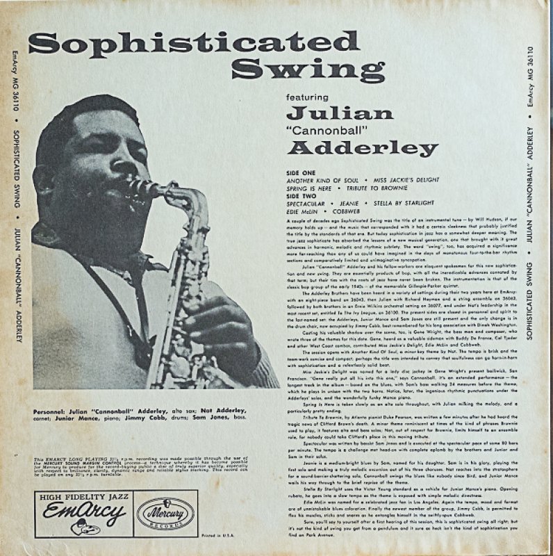 画像2: キャノンボール・アダレイ（as）/SOPHISTICATED SWING (2)