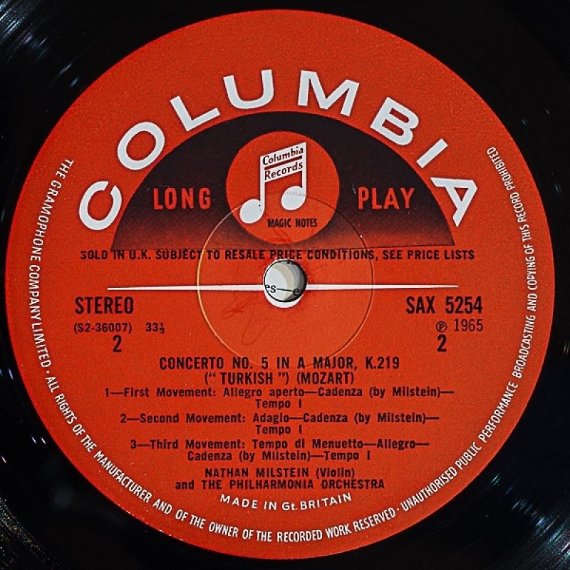 画像4: ナタン・ミルシテイン(Vn）/モーツァルト：ヴァイオリン協奏曲第4番、第5番 (4)