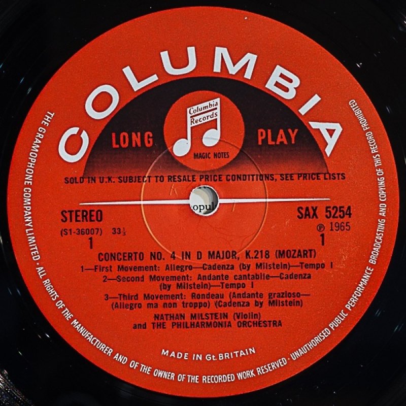 画像3: ナタン・ミルシテイン(Vn）/モーツァルト：ヴァイオリン協奏曲第4番、第5番 (3)