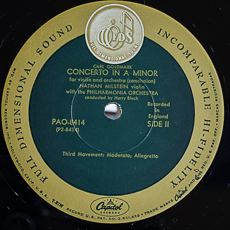 画像4: ナタン・ミルシテイン(Vn）/ゴールドマーク：ヴァイオリン協奏曲イ短調作品28 (4)