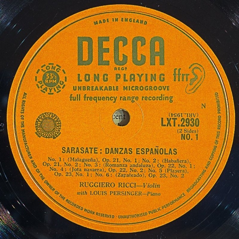 画像4: ルッジェーロ・リッチ（Vn）/サラサーテ：スペイン舞曲集 (4)