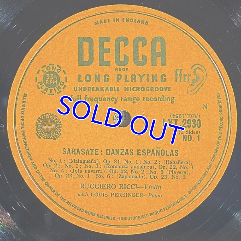 画像4: ルッジェーロ・リッチ（Vn）/サラサーテ：スペイン舞曲集 (4)
