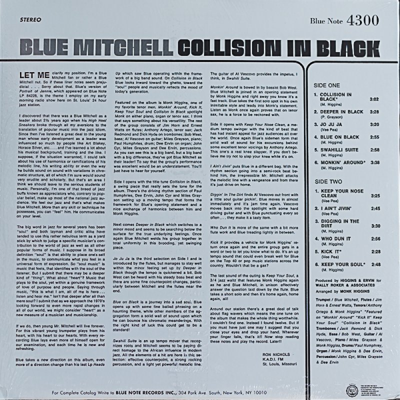 画像2: ブルー・ミッチェル（tp）/COLLISION IN BLAVK (2)