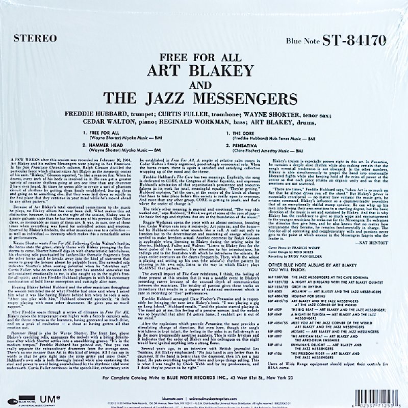 画像2: アート・ブレイキー&ジャズ・メッセンジャーズ/FREE FOR ALL (2)