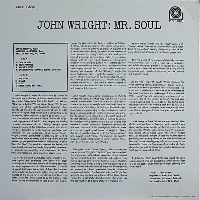 画像2: ジョン・ライト（p）/MR.SOUL (2)