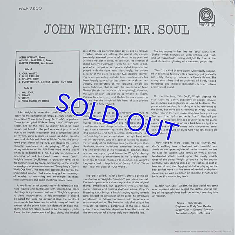 画像2: ジョン・ライト（p）/MR.SOUL (2)