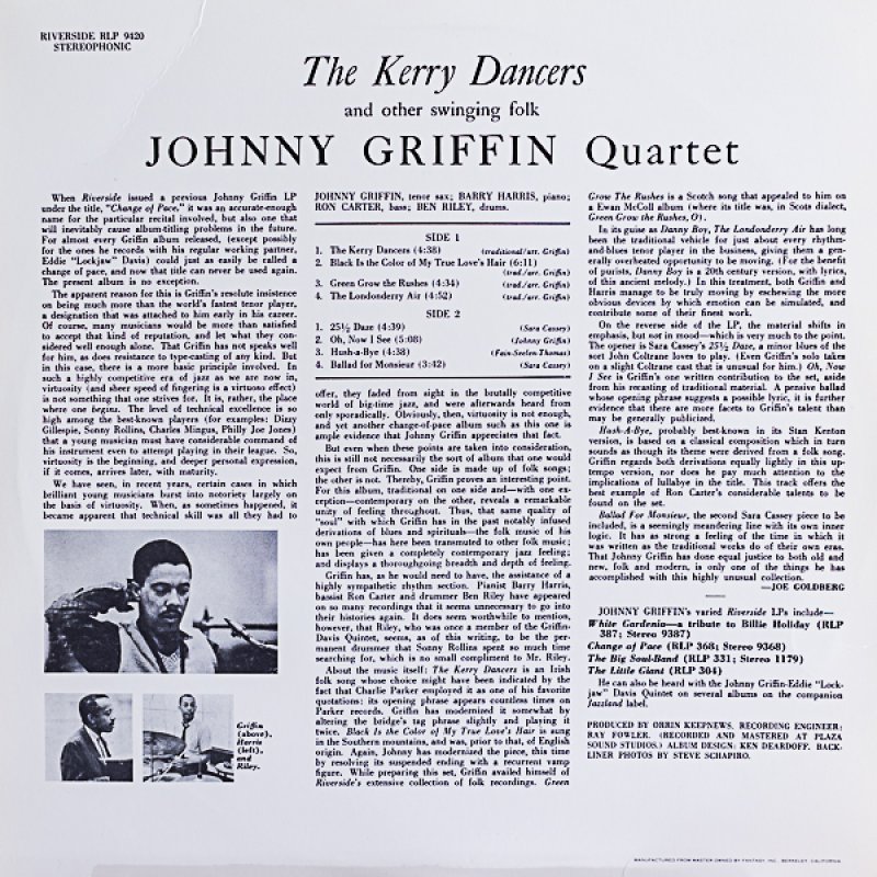 画像2: ジョニー・グリフィン（ts）/THE KERRY DANCERS (2)