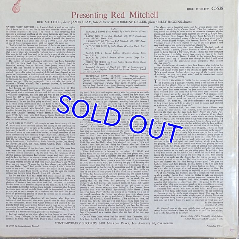 画像2: レッド・ミッチェル（b）/Presenting Red Mitchell (2)