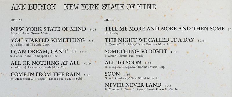 画像3: アン・バートン/ニューヨーク・ステイト・オブ・マインド (3)