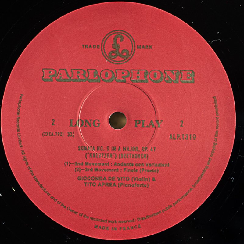 画像3: ジョコンダ・デ・ビート（Vn）/ベートーヴェン：ヴァイオリン・ソナタ 第9番イ長調作品47 (3)