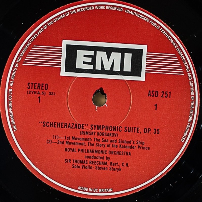 画像3: サー・トーマス・ビーチャム指揮/リムスキー＝コルサコフ：シェヘラザード (3)