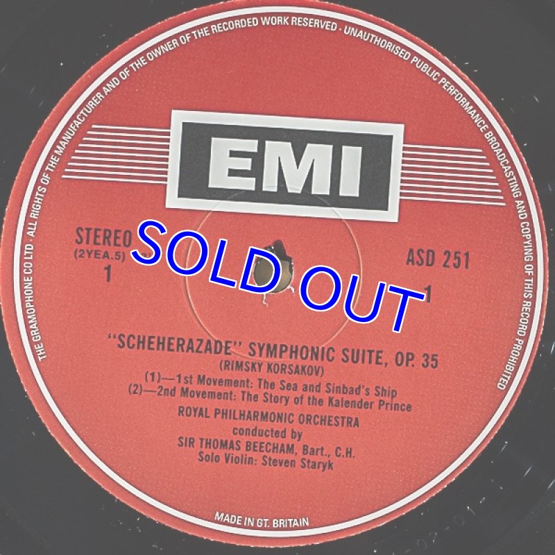 画像3: サー・トーマス・ビーチャム指揮/リムスキー＝コルサコフ：シェヘラザード (3)