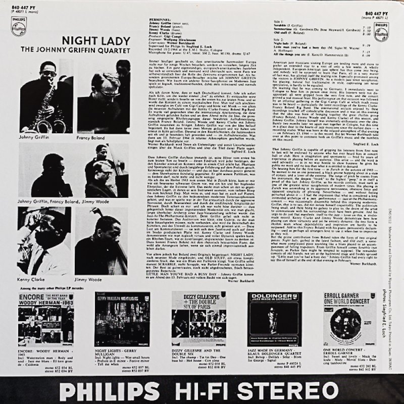 画像2: ジョニー・グリフィン（ts）/ナイト・レディ (2)